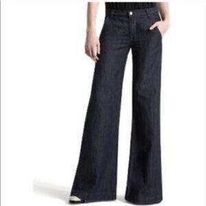 J Brand Super Wide Leg "Joplin" Palazzo Jeans - Linen / Cotton Blend